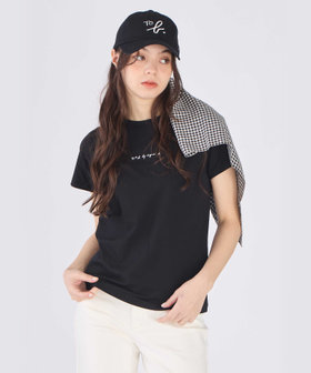 To b. by agnès b. ミニロゴ コットン 半袖 Tシャツ ブラック