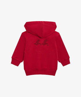 ENFANT ベビー ベビー “b.b." バックロゴ コットン ジップアップ ブルゾン "Douillet" レッド