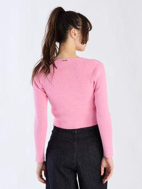 To b. by agnès b. 【Outlet】コットンリブカーディガン ピンク