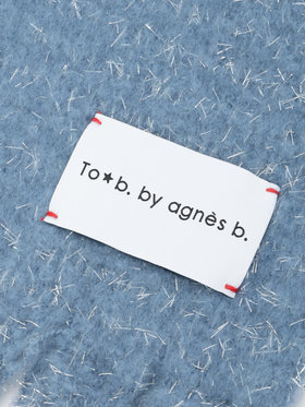 To b. by agnès b. 【Outlet】ラメ マフラー ブルー