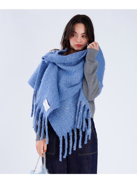 To b. by agnès b. 【Outlet】ラメ マフラー ブルー