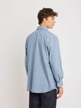 HOMME メンズ メンズ コットン 長袖 シャツ ”Masen” ネイビー