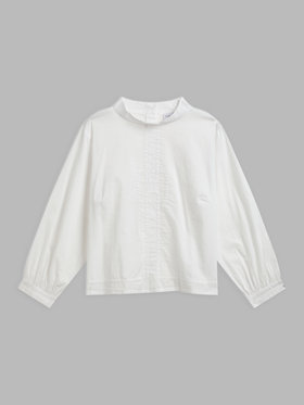 FEMME ウィメンズ 【Outlet】AM06 HAUT ノーカラーブラウス ホワイト