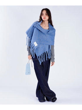 To b. by agnès b. 【Outlet】ラメ マフラー ブルー