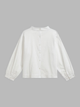 FEMME ウィメンズ 【Outlet】AM06 HAUT ノーカラーブラウス ホワイト