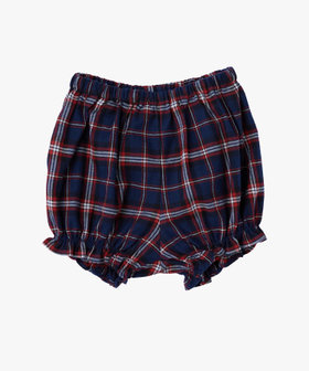 ENFANT ベビー ベビー チェック コットン ノースリーブ ブルマセット ブルー