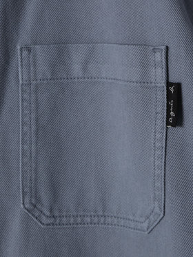 HOMME メンズ メンズ コットン ギャバジン オーバーオール グレー