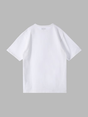 HOMME メンズ メンズ ロゴ コットン 半袖 Tシャツ "CHRIS" ホワイト
