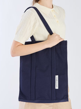 To b. by agnès b. 【Outlet】コットン キャンバス トートバッグ ネイビー