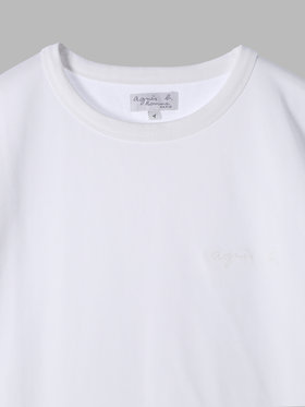 HOMME メンズ メンズ ロゴ コットン 半袖 Tシャツ "CHRIS" ホワイト