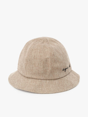 ENFANT ベビー ベビー ロゴ 刺繍 ジュート風 ハット ”Bob” オフホワイト