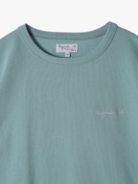 HOMME メンズ ロゴ コットン 半袖 Tシャツ "CHRIS" ライトグリーン