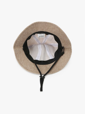 ENFANT ベビー ベビー ロゴ 刺繍 ジュート風 ハット ”Bob” オフホワイト