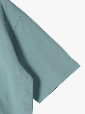 HOMME メンズ ロゴ コットン 半袖 Tシャツ "CHRIS" ライトグリーン