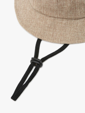 ENFANT ベビー ベビー ロゴ 刺繍 ジュート風 ハット ”Bob” オフホワイト