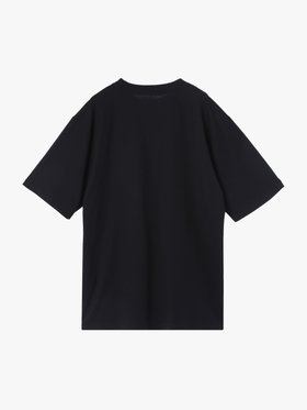 HOMME メンズ メンズ アイコニック コットン プリント 半袖 Tシャツ ”Point d'Ironie” ブラック