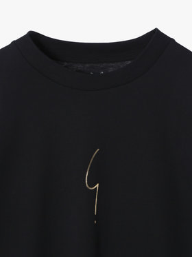 HOMME メンズ メンズ アイコニック コットン プリント 半袖 Tシャツ ”Point d'Ironie” ブラック