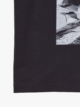 ENFANT ユニセックス キッズ フォトプリント コットン 半袖 Tシャツ ブラック