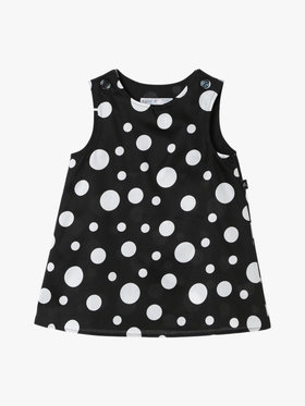 ENFANT ベビー ベビー ドット コットン ノースリーブ ワンピース "Barbie" ブラック