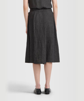 FEMME ウィメンズ リネン ロング フレア スカート "Lenora" グレー