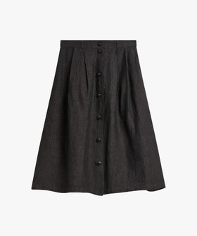 FEMME ウィメンズ リネン ロング フレア スカート "Lenora" グレー