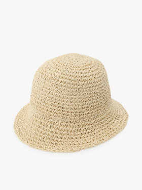 ENFANT ユニセックス キッズ ”b.” ロゴ 刺繍 あご紐レース付き ハット オフホワイト