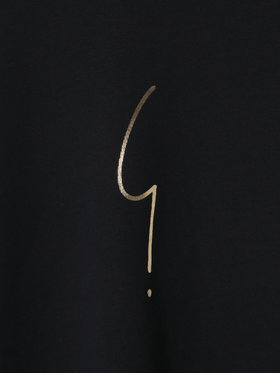 HOMME メンズ メンズ アイコニック コットン プリント 半袖 Tシャツ ”Point d'Ironie” ブラック