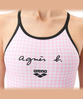 FEMME ウィメンズ agnes b. x arena タフスーツ トレーニングワンピース 水着 ピンク系その他