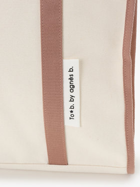 To b. by agnès b. 【Outlet】バイカラー コットン キャンバス トートバッグ ピンク