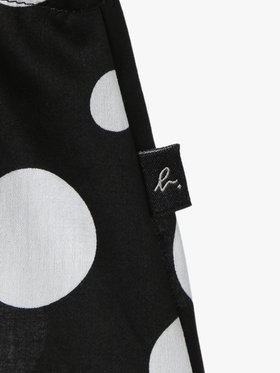 ENFANT ベビー ベビー ドット コットン ノースリーブ ワンピース "Barbie" ブラック