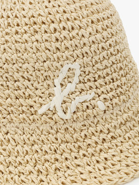 ENFANT ユニセックス キッズ ”b.” ロゴ 刺繍 あご紐レース付き ハット オフホワイト