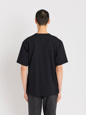 HOMME メンズ メンズ アイコニック コットン プリント 半袖 Tシャツ ”Point d'Ironie” ブラック