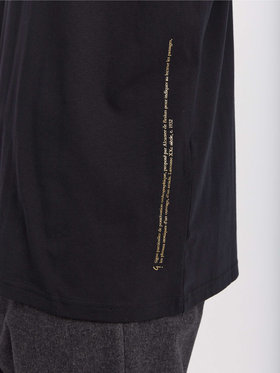 HOMME メンズ メンズ アイコニック コットン プリント 半袖 Tシャツ ”Point d'Ironie” ブラック