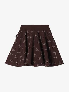 ENFANT ガールズ 【Outlet】キッズ プリント コットン フレア スカート ブラウン系その他