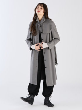 To b. by agnès b. 【Outlet】ベーシック ツイル トレンチコート グレー