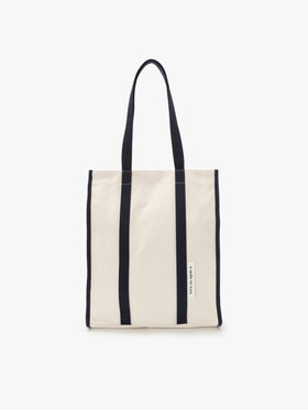 To b. by agnès b. 【Outlet】バイカラー コットン キャンバス トートバッグ ネイビー