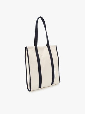 To b. by agnès b. 【Outlet】バイカラー コットン キャンバス トートバッグ ネイビー