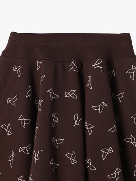ENFANT ガールズ 【Outlet】キッズ プリント コットン フレア スカート ブラウン系その他