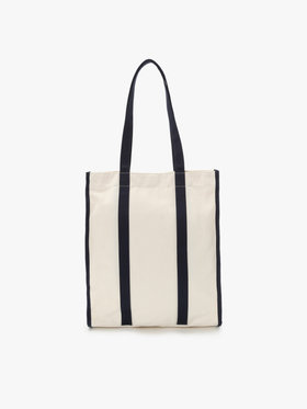 To b. by agnès b. 【Outlet】バイカラー コットン キャンバス トートバッグ ネイビー