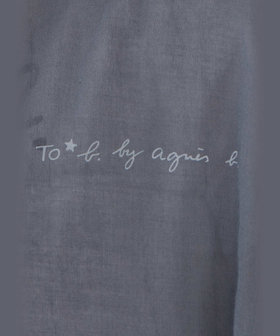To b. by agnès b. コットン ロングスリーブ ボーイズシャツ チャコールグレー