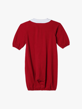 ENFANT ベビー ベビー トロンプルイユ コットン 長袖 2wayオール レッド