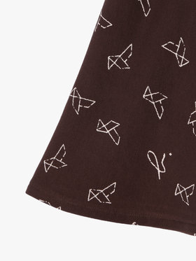 ENFANT ガールズ 【Outlet】キッズ プリント コットン フレア スカート ブラウン系その他