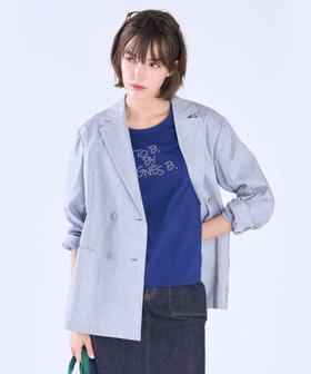 To b. by agnès b. ダブルテーラード ジャケット ブルー