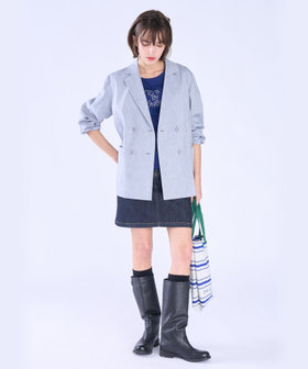 To b. by agnès b. ダブルテーラード ジャケット ブルー