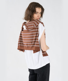 To b. by agnès b. To b. by agnes b.× green label relaxing オーガニックコットン プリントTシャツ "cool!!" ホワイト