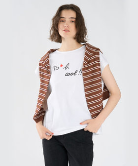 To b. by agnès b. To b. by agnes b.× green label relaxing オーガニックコットン プリントTシャツ "cool!!" ホワイト