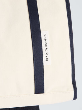 To b. by agnès b. 【Outlet】バイカラー コットン キャンバス トートバッグ ネイビー
