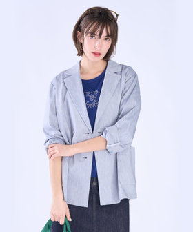 To b. by agnès b. ダブルテーラード ジャケット ブルー