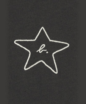 ENFANT ユニセックス キッズ "b." ロゴ スター コットン 半袖 Tシャツ "Domi" グレー