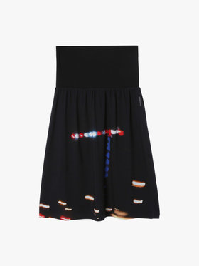 FEMME ウィメンズ フォトプリント ギャザー ミニスカート ”Grue nuit” マルチ